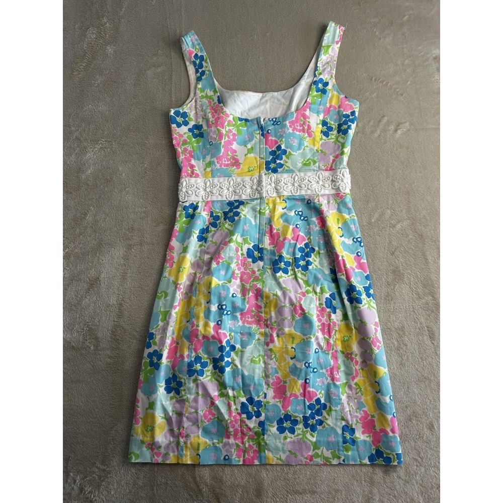 LILLY PULITZER Serena Dress Size 6 Spring Fling Floral Sleeveless Beaded Women's - Picture 7 of 7